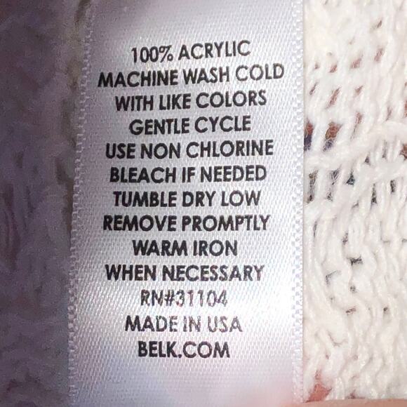 New Directions White Scarf Neck Sweater, XL - Picture 6 of 6